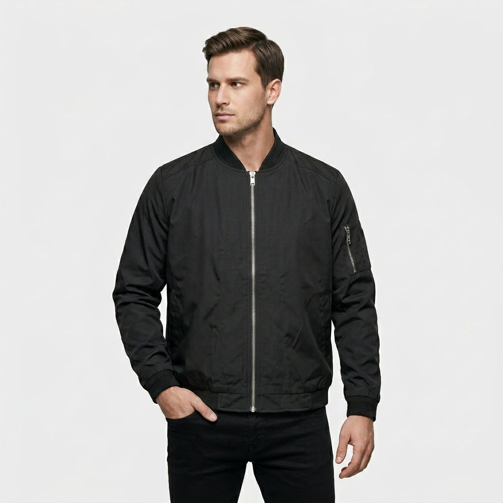 Veste Bomber Slim Coupe Ajustée Moderne pour Homme