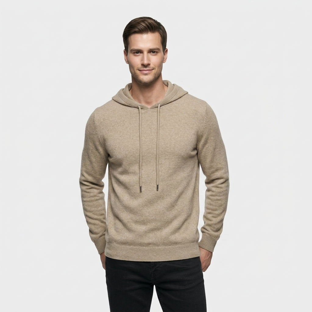 Sweatshirt à Capuche Maille Cachemire Mérinos pour Homme