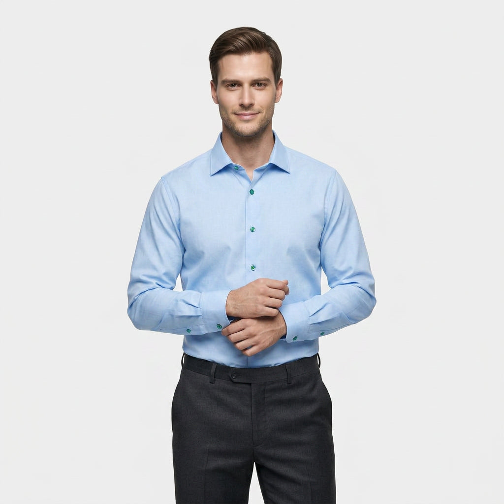 Chemise Habillée Manches Longues Coupe Ajustée pour Homme