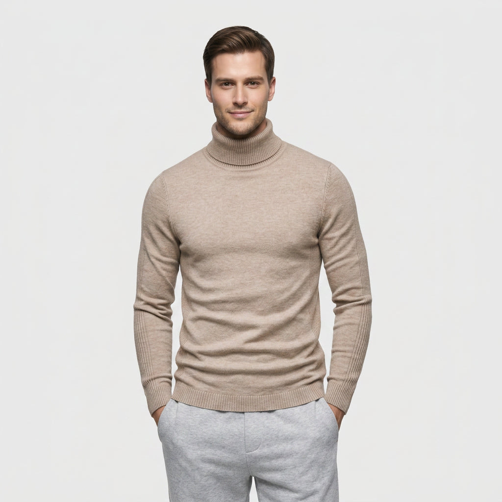 Pull Maille Épaisse Col Montant pour Homme