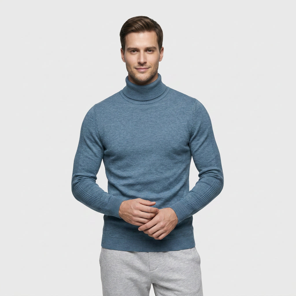 Pull Maille Épaisse Col Montant pour Homme