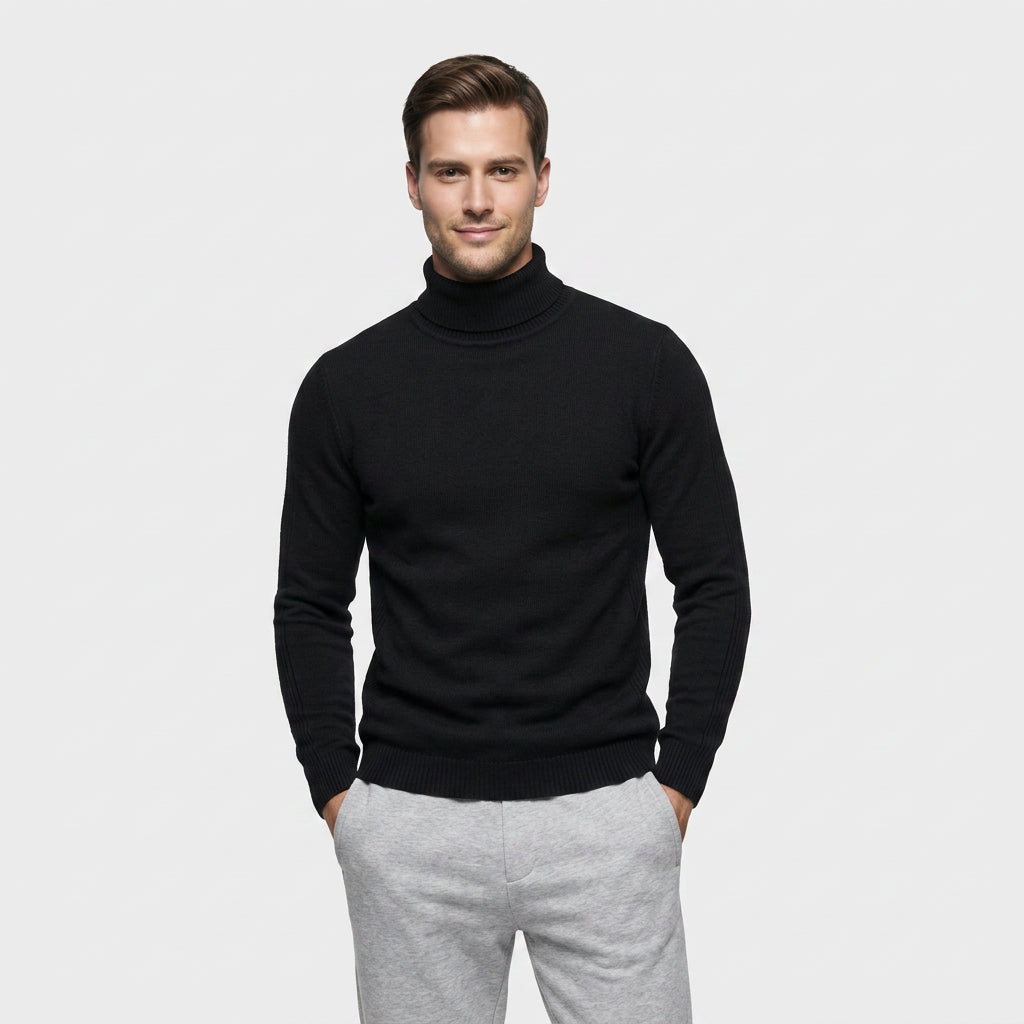 Pull Maille Épaisse Col Montant pour Homme