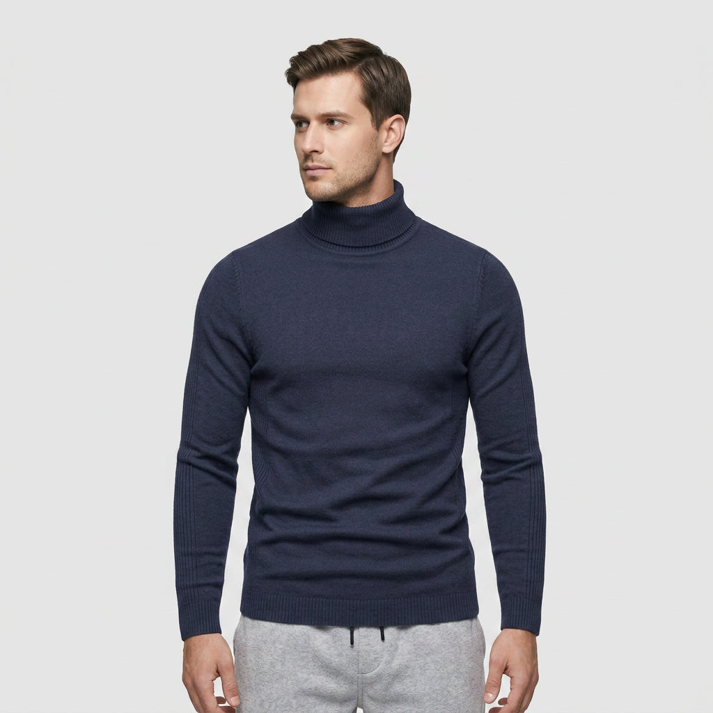 Pull Maille Épaisse Col Montant pour Homme