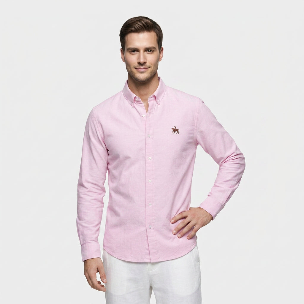 Chemise Carreaux Manches Longues Col Boutonné pour Homme