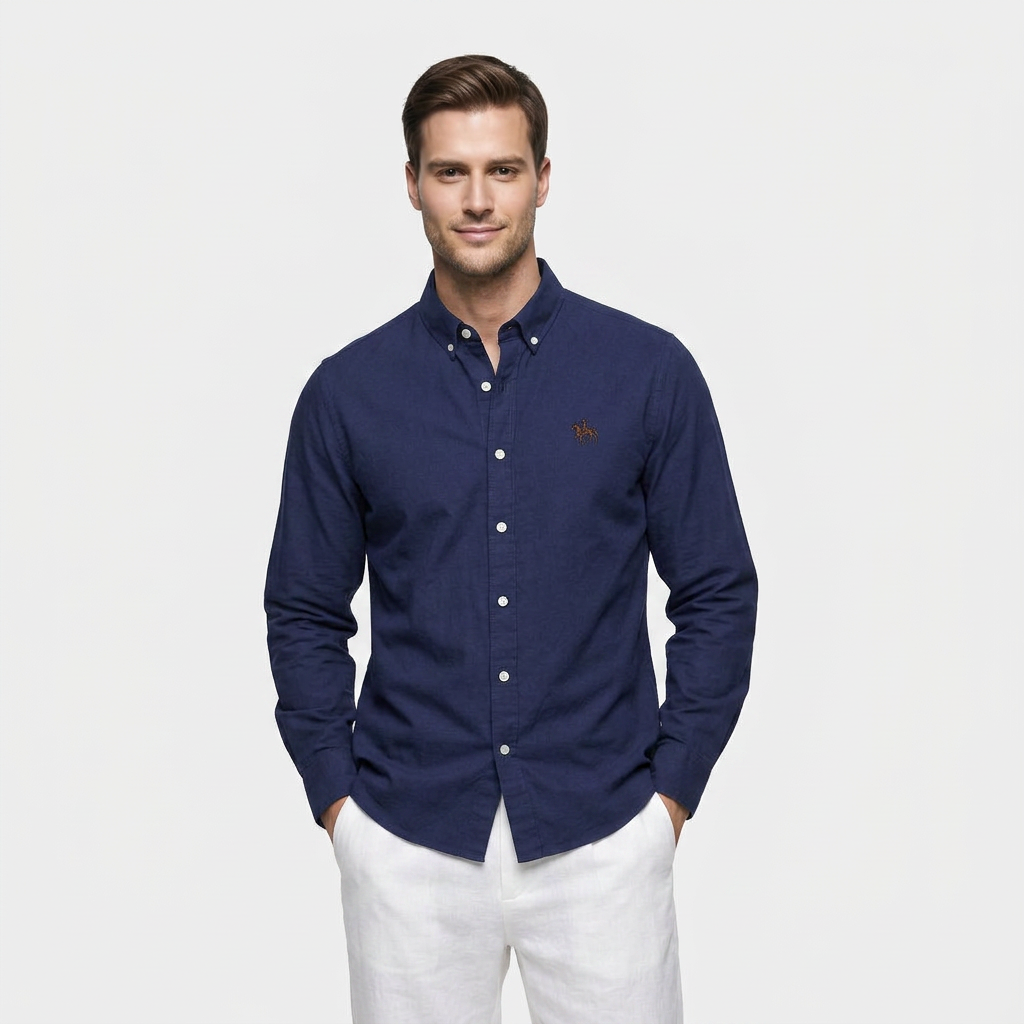 Chemise Carreaux Manches Longues Col Boutonné pour Homme