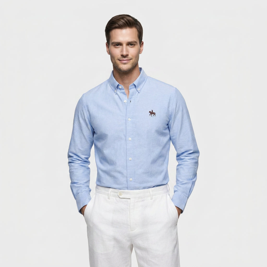 Chemise Carreaux Manches Longues Col Boutonné pour Homme