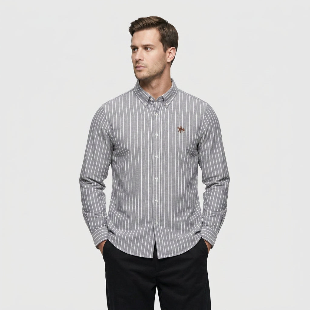 Chemise Carreaux Manches Longues Col Boutonné pour Homme