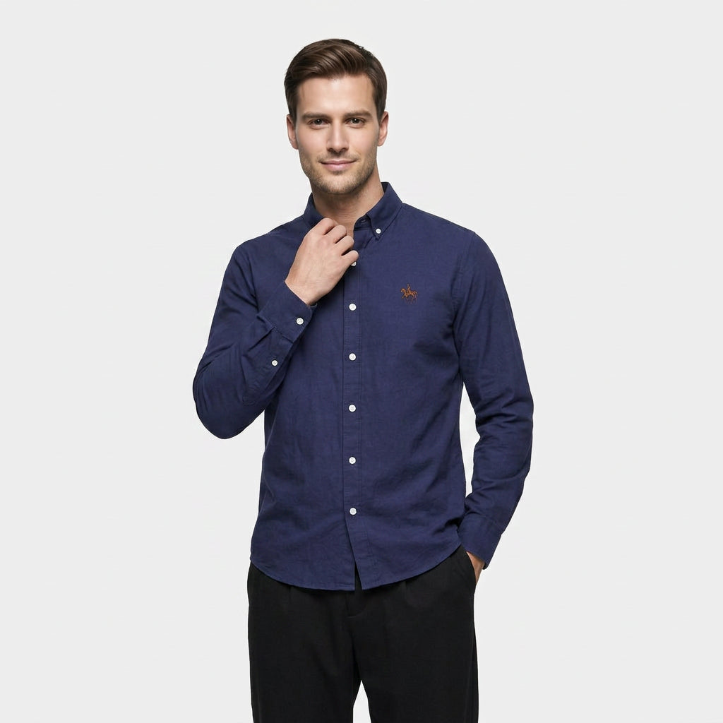 Chemise Carreaux Manches Longues Col Boutonné pour Homme