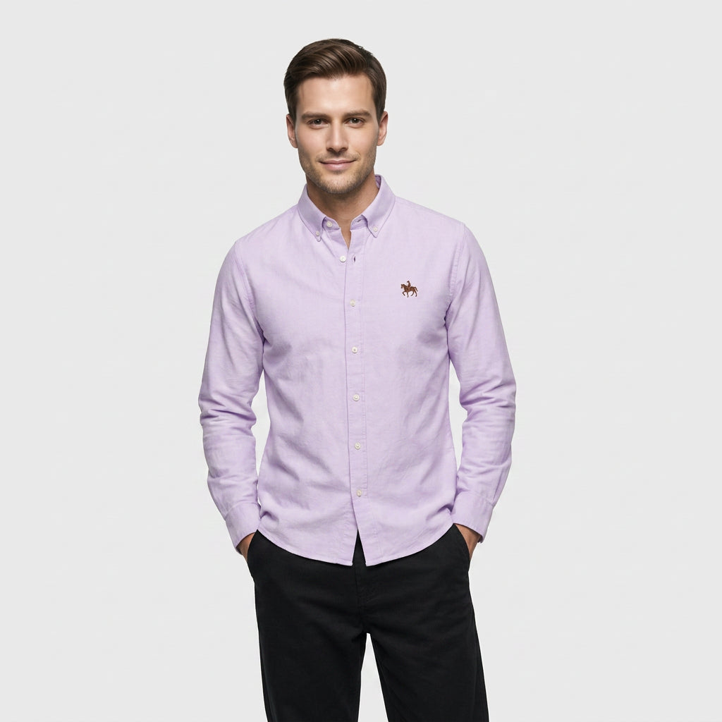 Chemise Carreaux Manches Longues Col Boutonné pour Homme