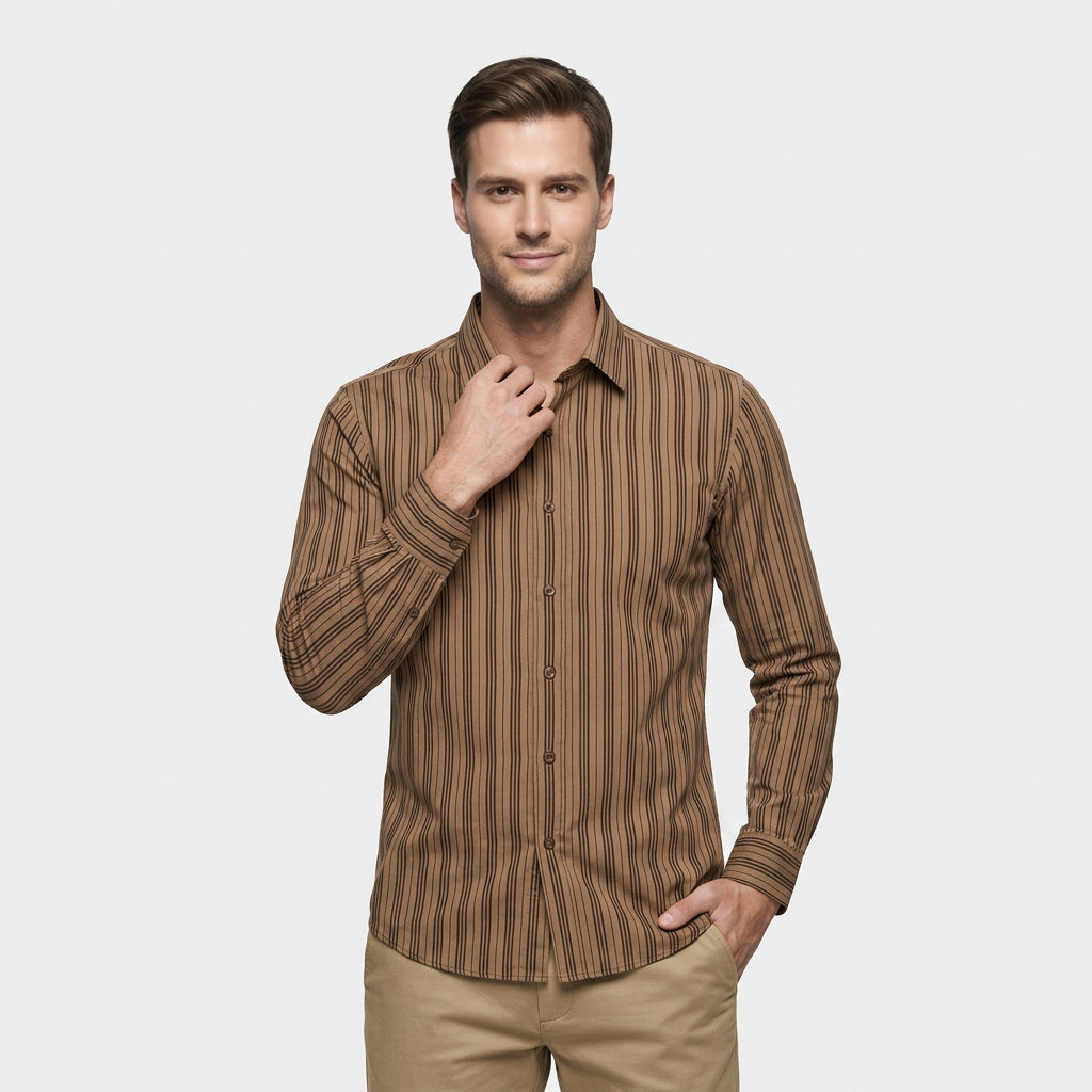 Chemise Carreaux Coupe Décontractée Col Classique pour Homme