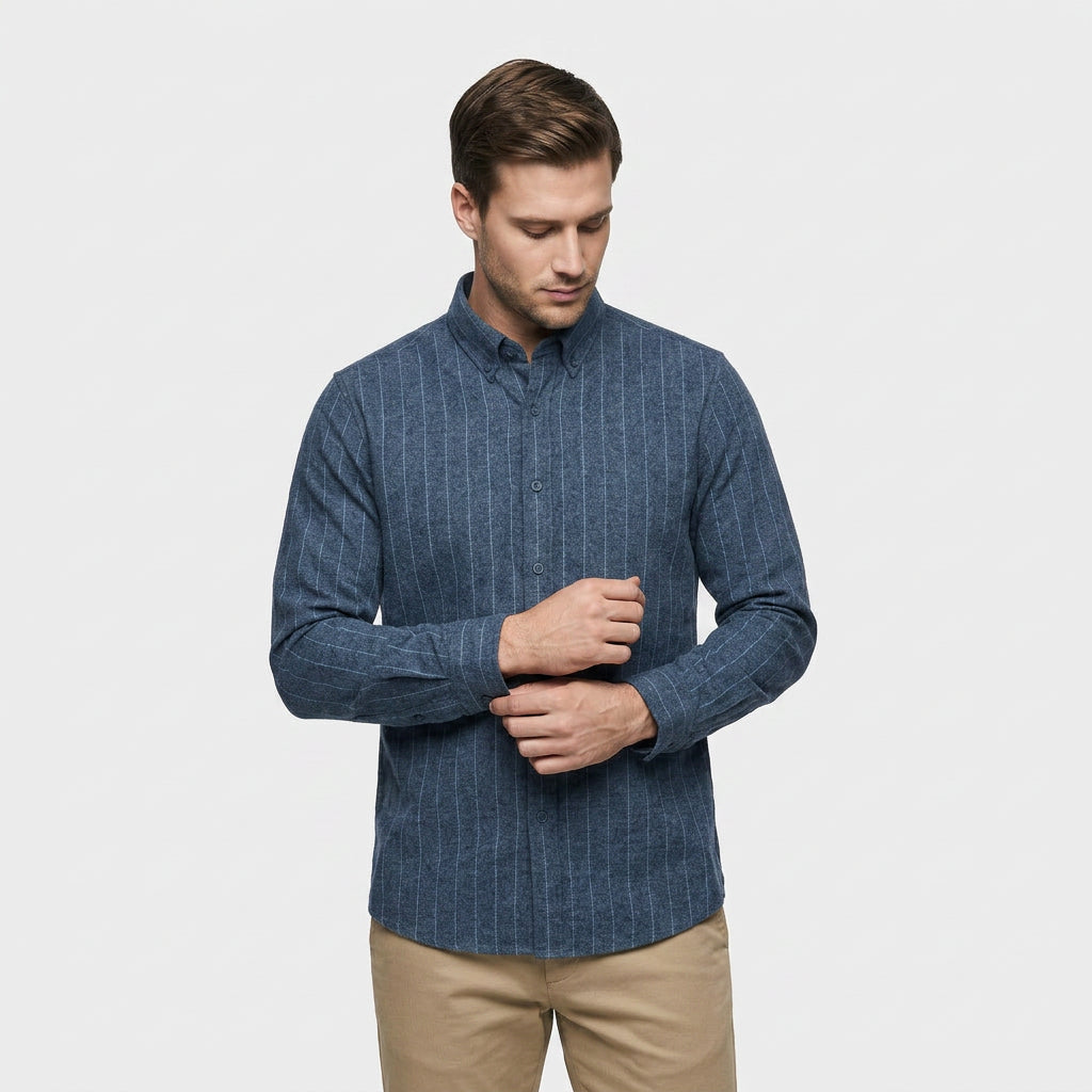 Chemise Carreaux Coupe Décontractée Col Classique pour Homme