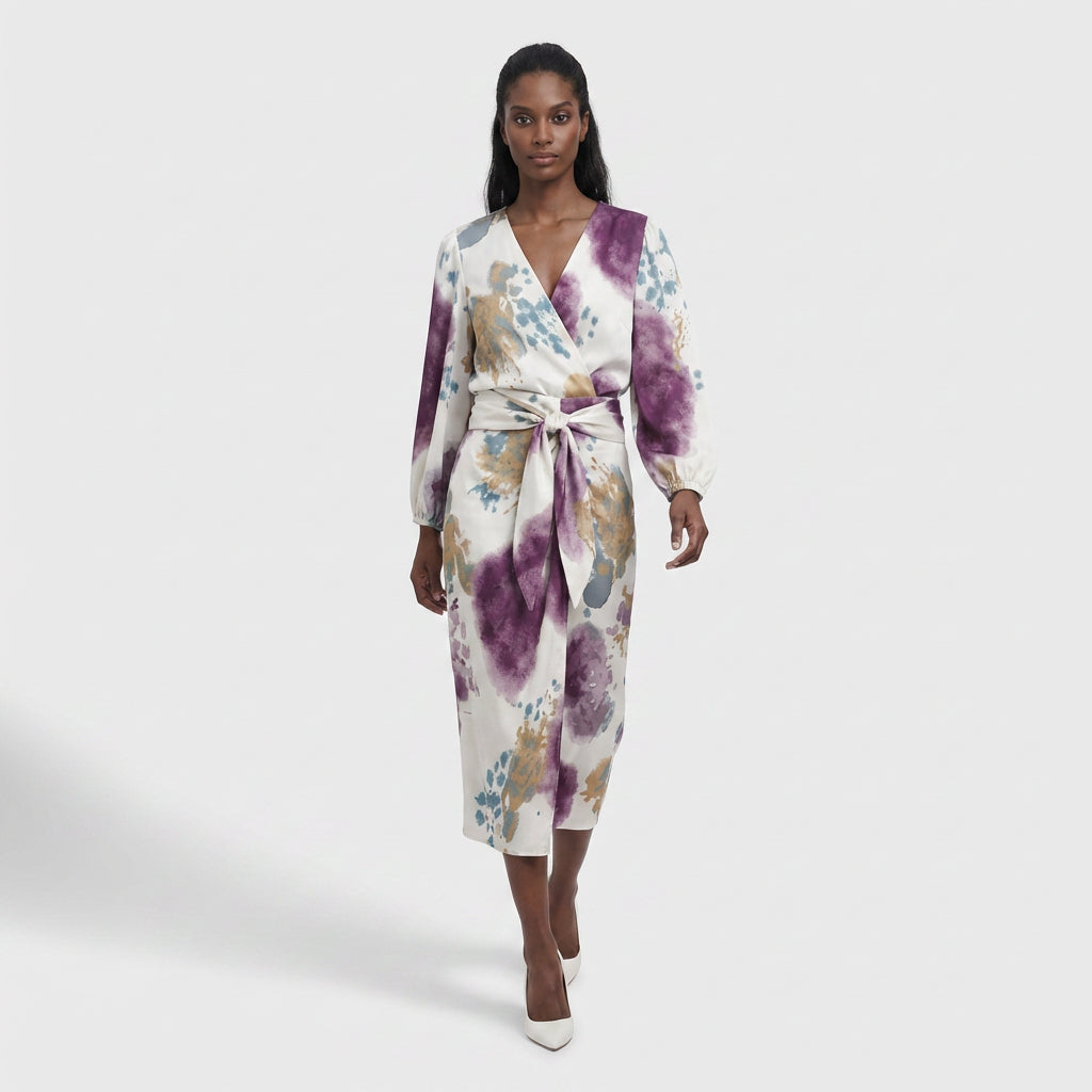 Ensemble Blouse Jupe Midi Coupe Coordinée pour Femme