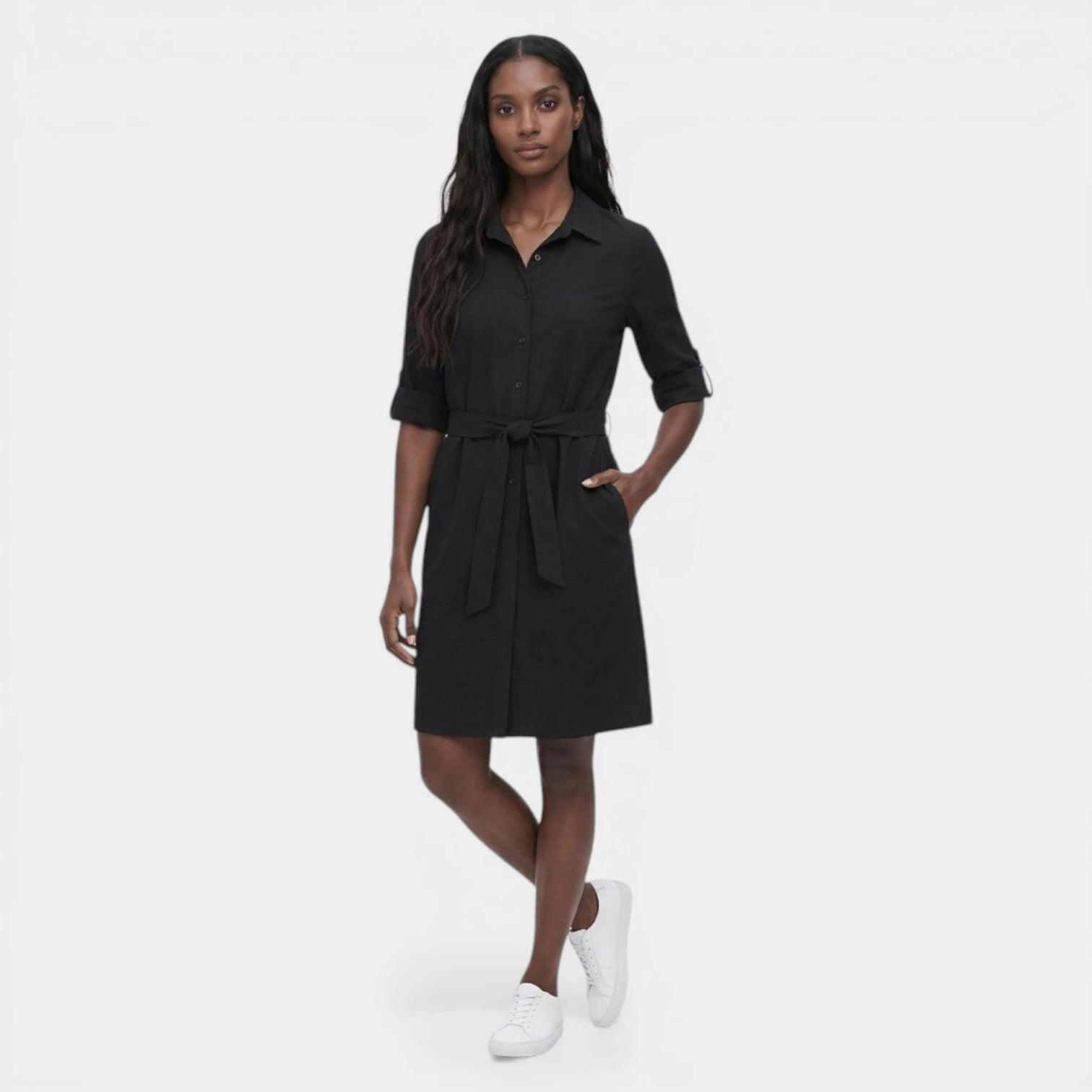 Robe Midi Bretelles Coupe Évasée pour Femme