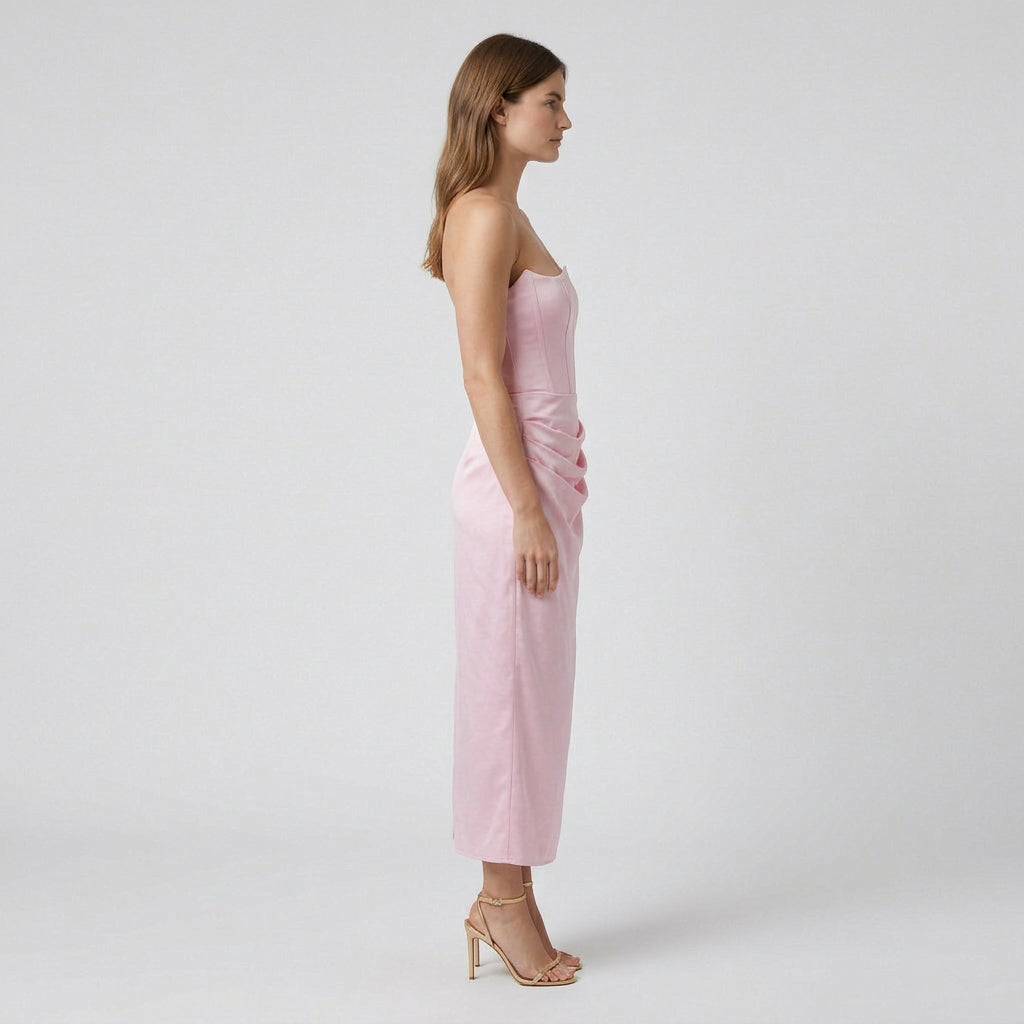 Robe Colonne Bretelles Fines Dos Échancré pour Femme