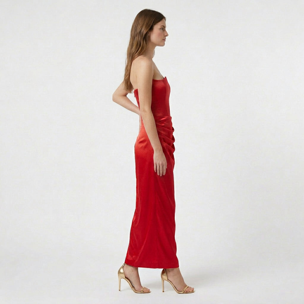 Robe Colonne Bretelles Fines Dos Échancré pour Femme