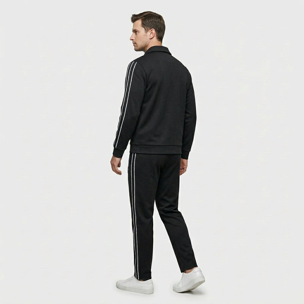 Ensemble Survêtement Jersey Côtelé Coupe Décontractée pour Homme