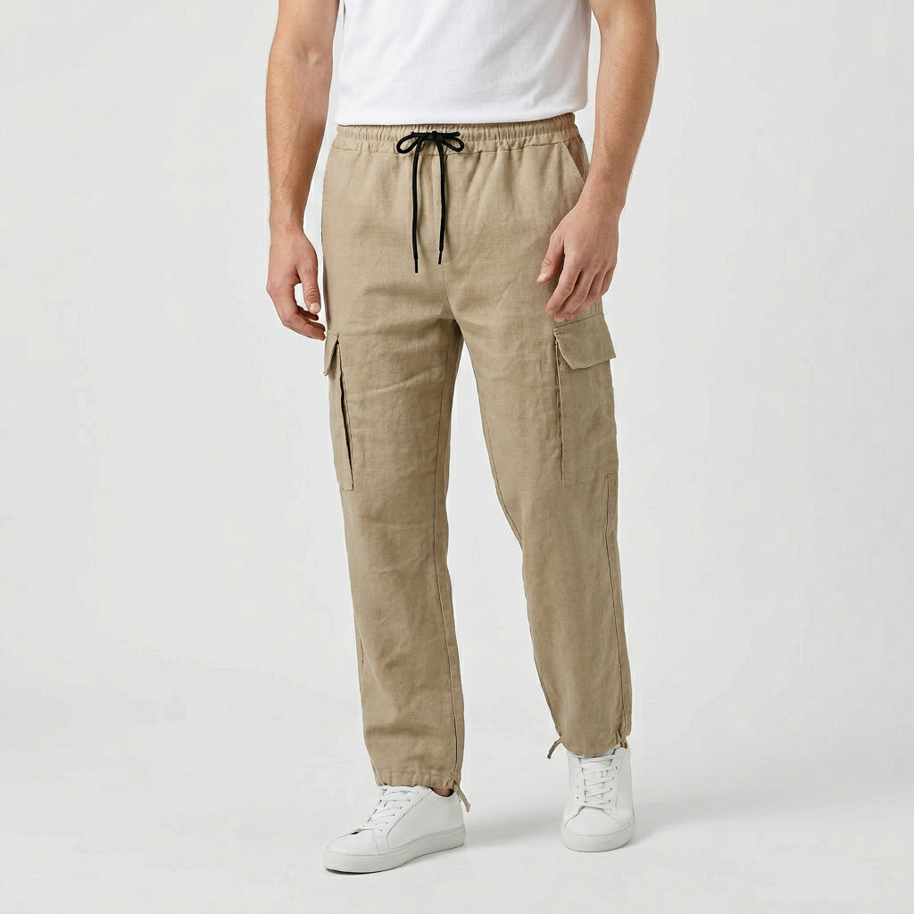 Pantalon Cargo Poches Multiples Coupe Décontractée pour Homme