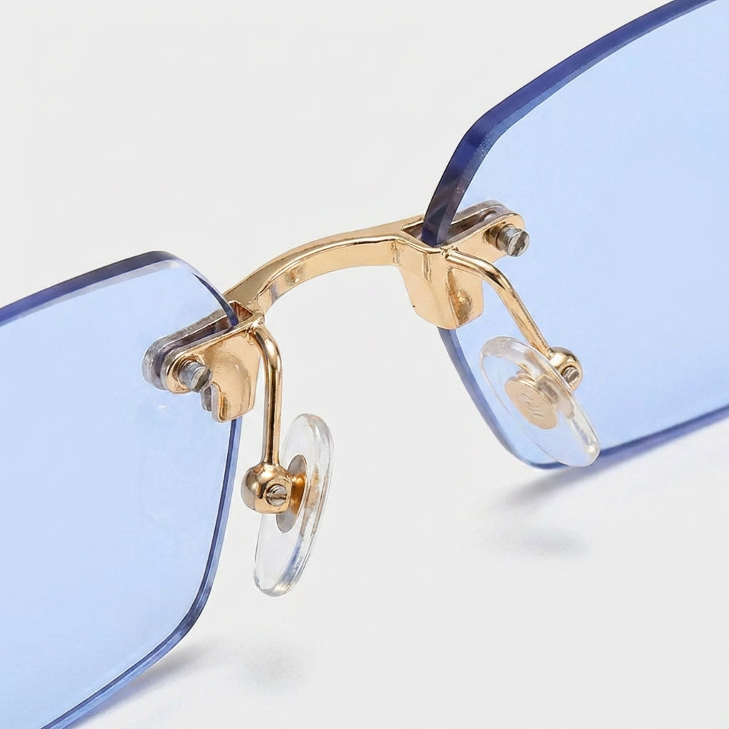 Lunettes Sans Monture Verres Teintés Profil Fin pour Homme