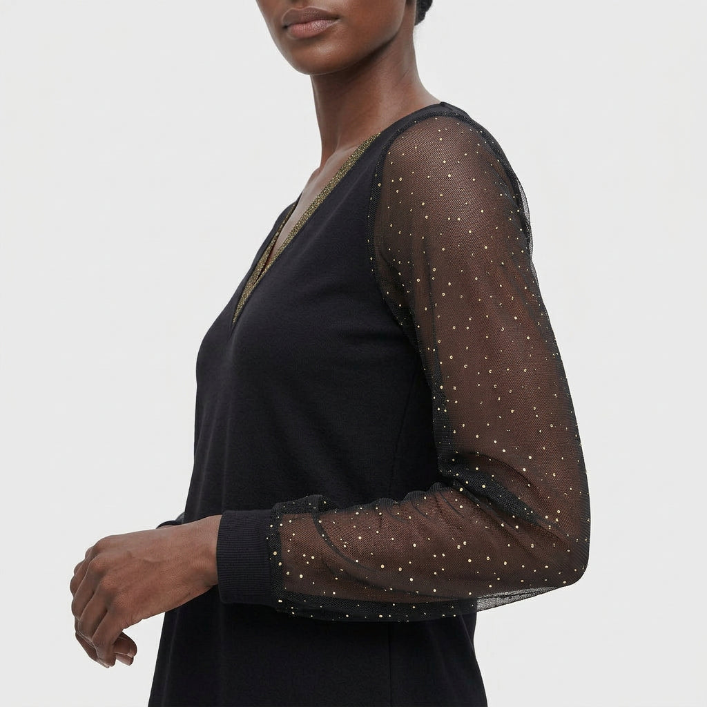 Robe Soirée Sequins Coupe Ajustée pour Femme