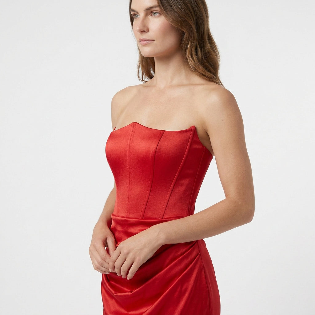 Robe Colonne Bretelles Fines Dos Échancré pour Femme