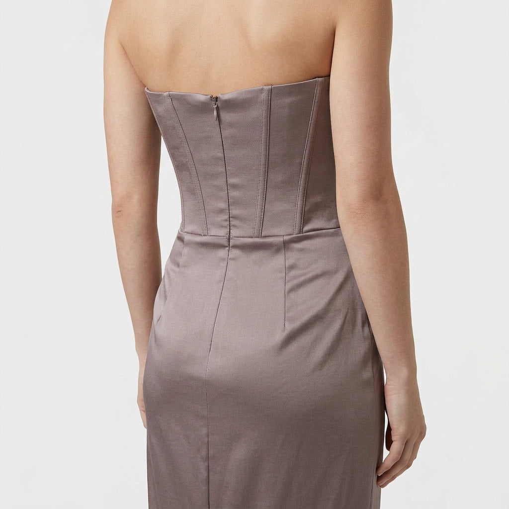 Robe Colonne Bretelles Fines Dos Échancré pour Femme