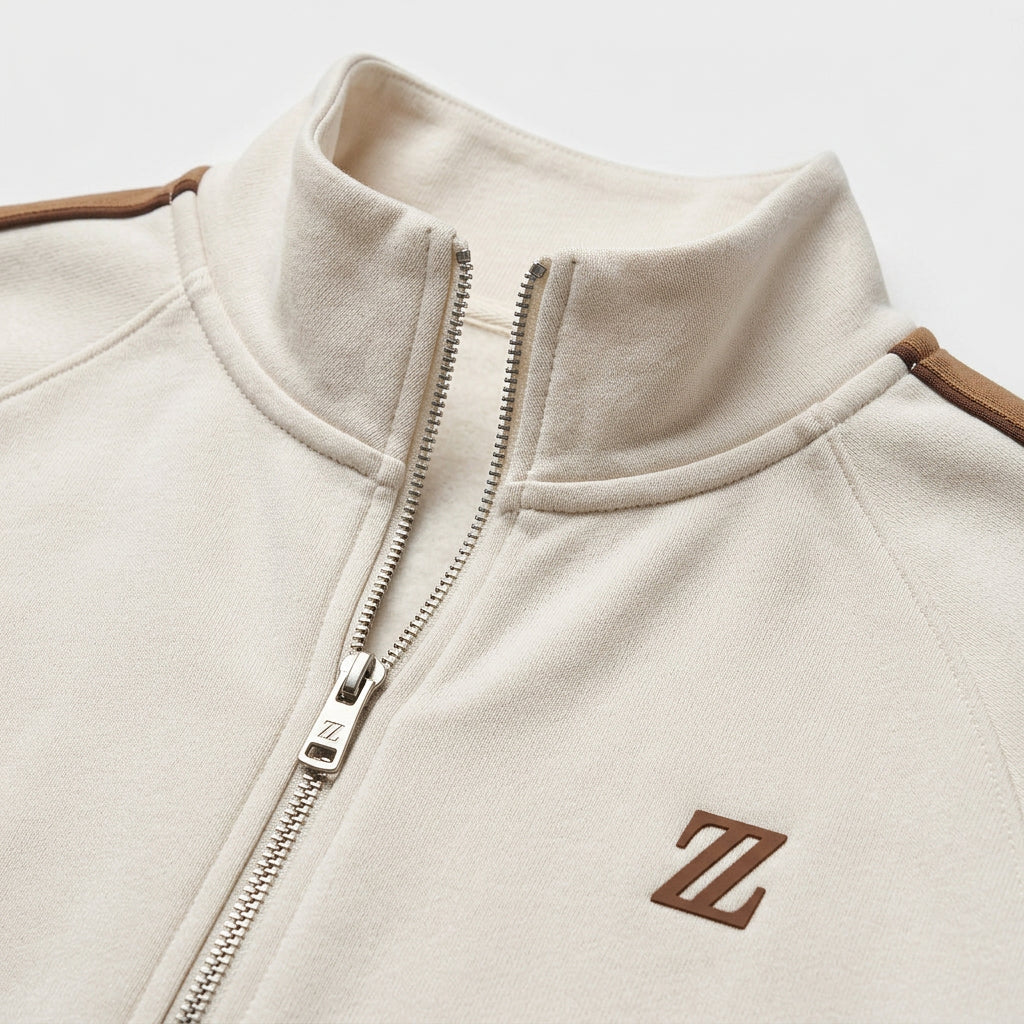 Ensemble Survêtement Veste Zippée Bandes Latérales pour Homme