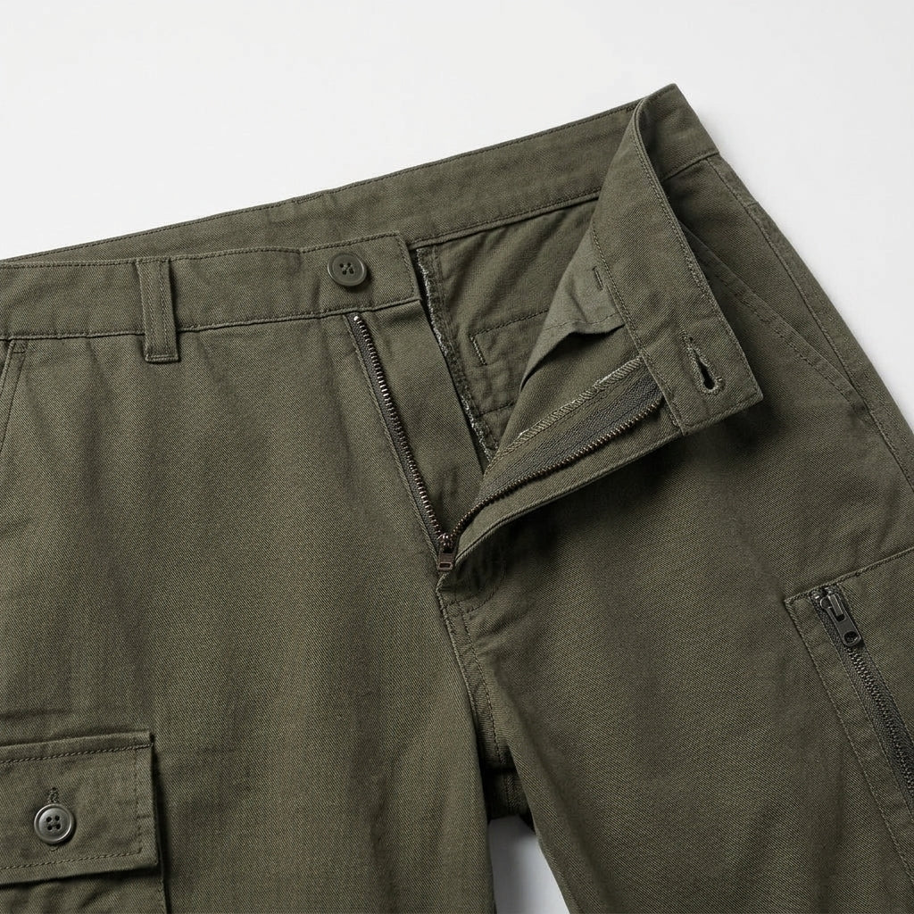 Pantalon Cargo Taille Élastiquée Poches Multiples pour Homme