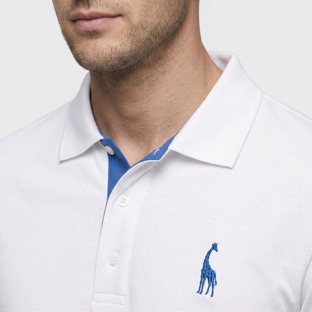 Pull Polo Patte Boutonnage Manches Longues pour Homme
