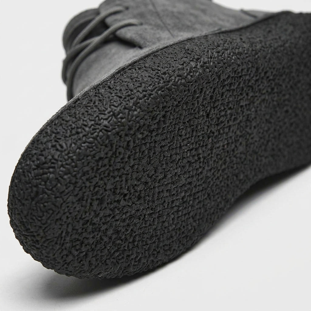 Mocassins Mi-Hauts à Lacets Semelle Texturée Tige Structurée pour Femme
