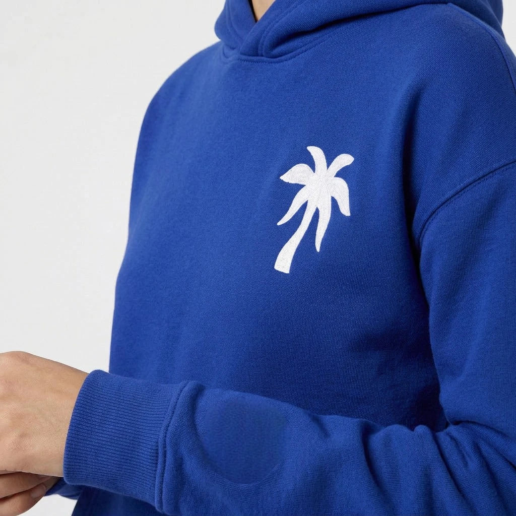 Sweat à Capuche Brodé Motif Tropical Coupe Décontractée en Coton pour Femme