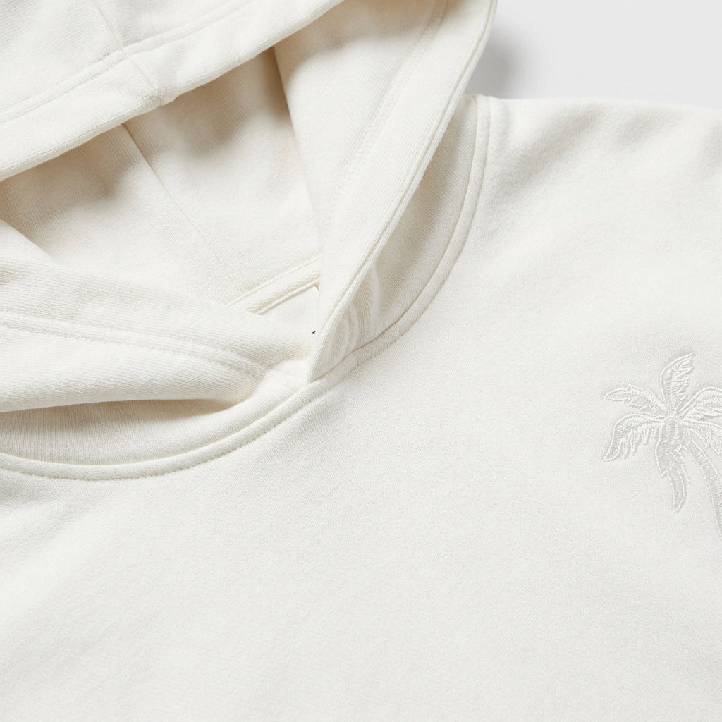 Sweat à Capuche Brodé Motif Tropical Coupe Décontractée en Coton pour Femme
