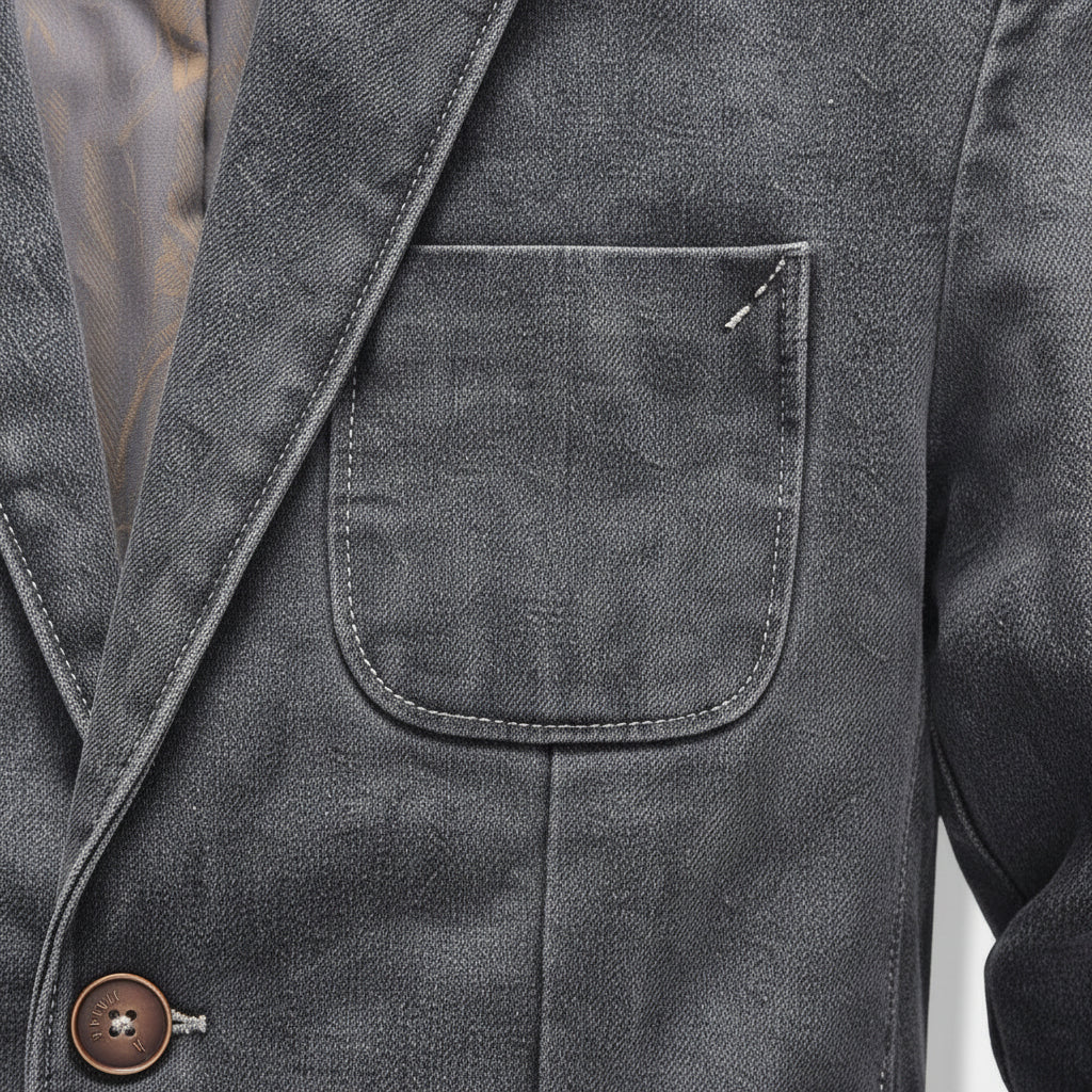 Blazer Coton Léger Coupe Ajustée pour Homme