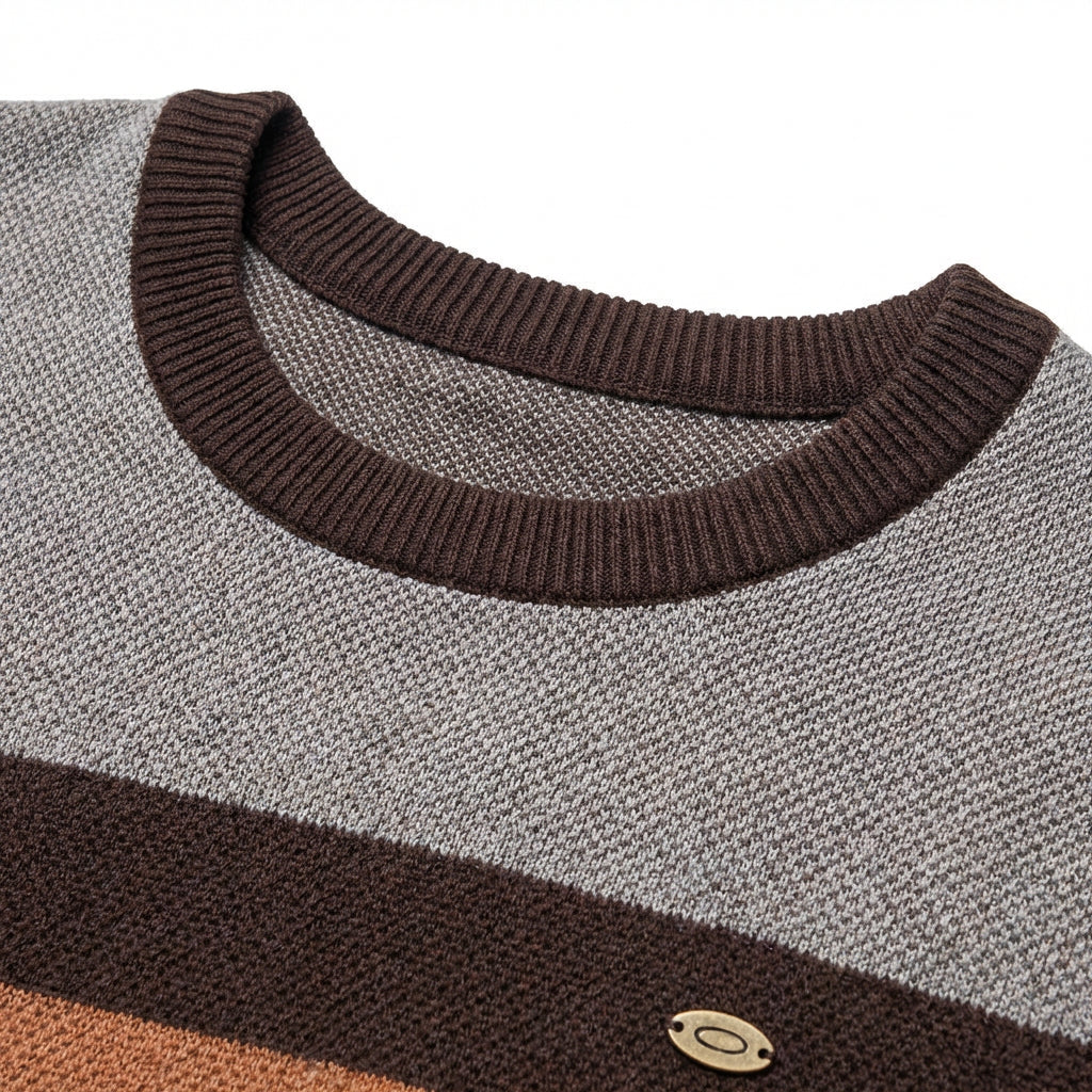 Pull Coton Léger Maille Fine Col Rond pour Homme