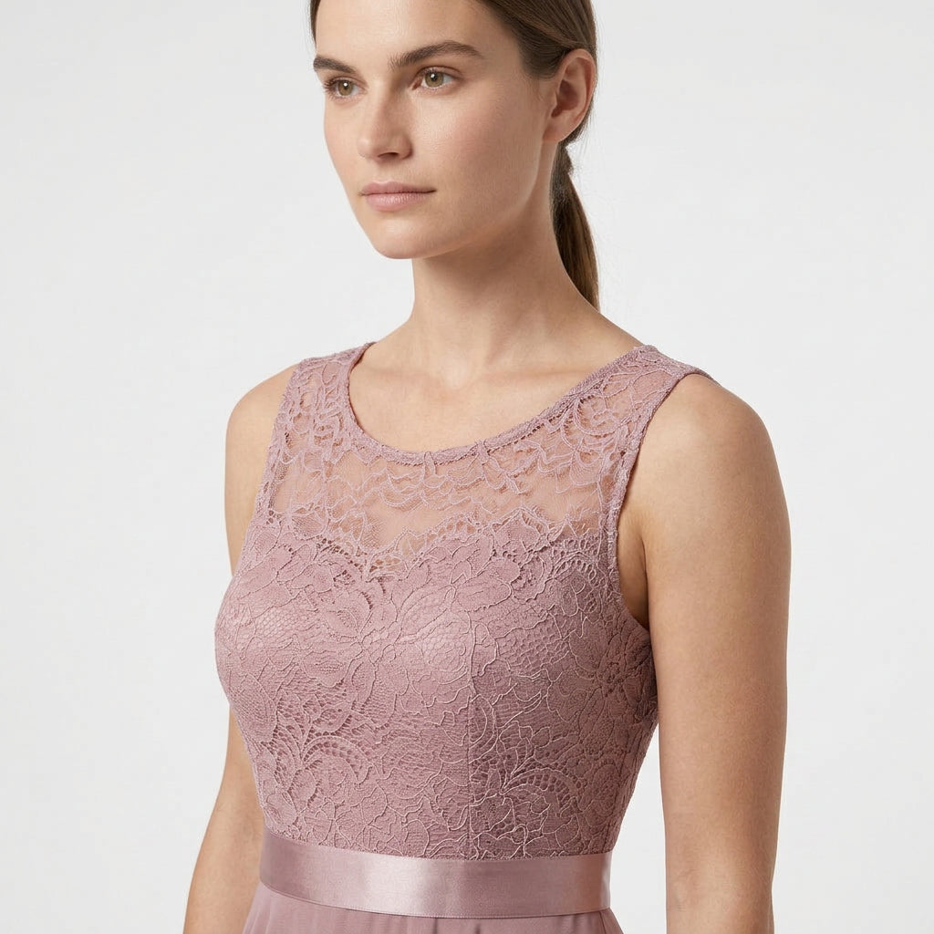 Robe Asymétrique High-Low Coupe Évasée pour Femme