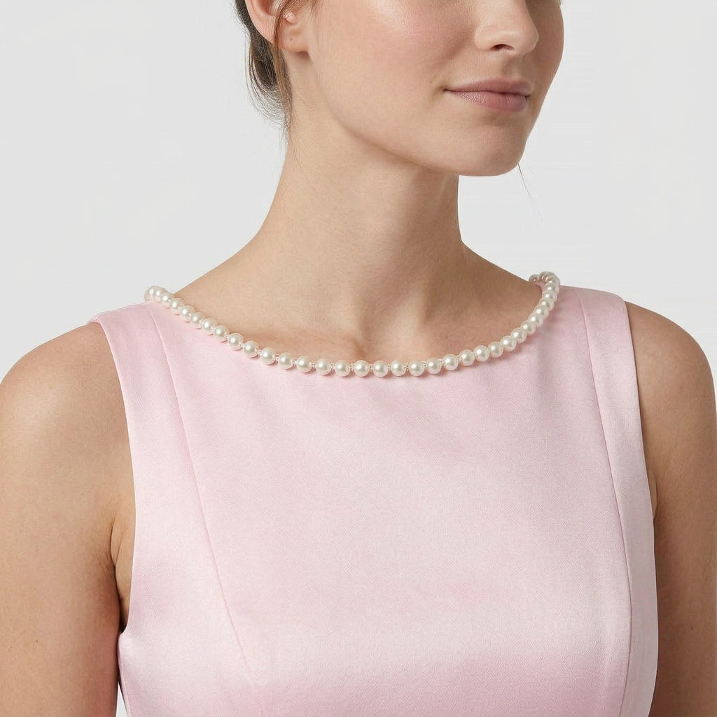 Robe Mini Structurée Col Carré pour Femme