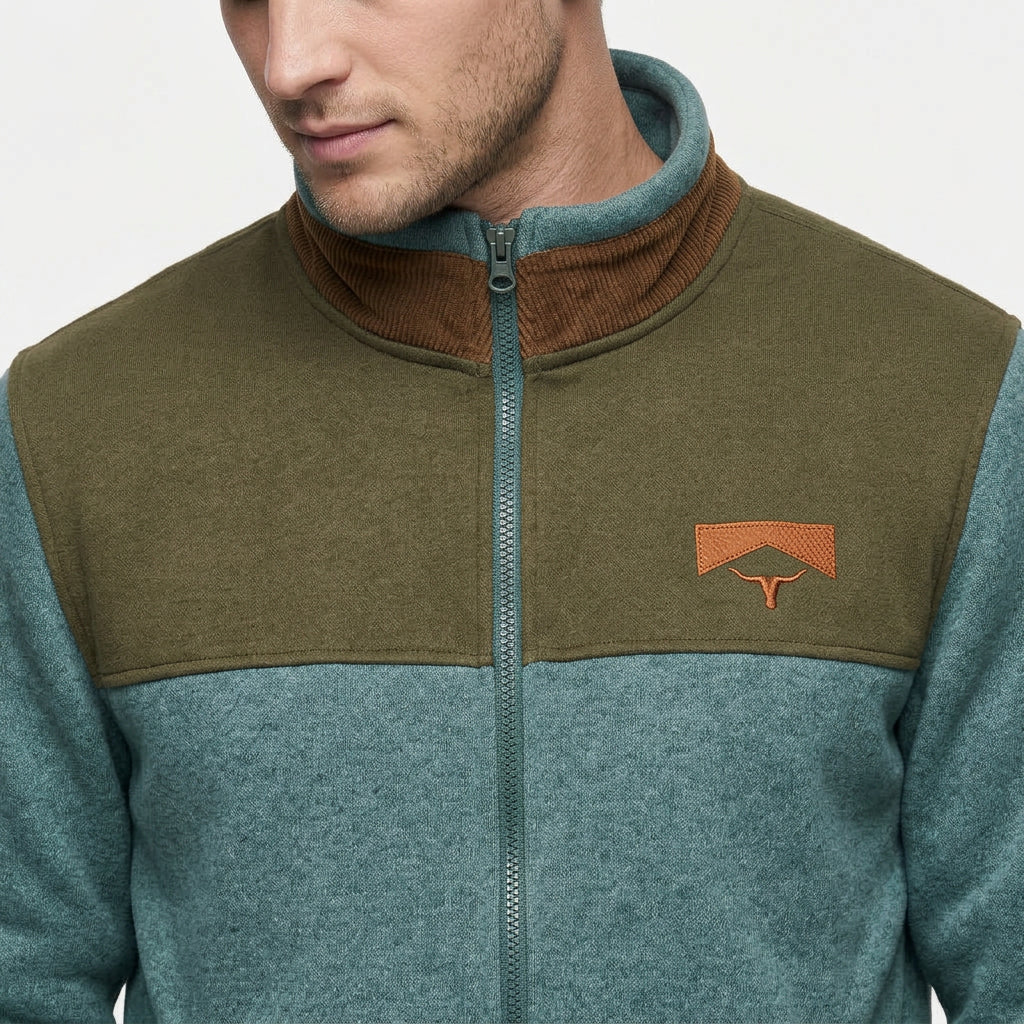 Veste Western Doublure Polaire Motifs Ethniques pour Homme