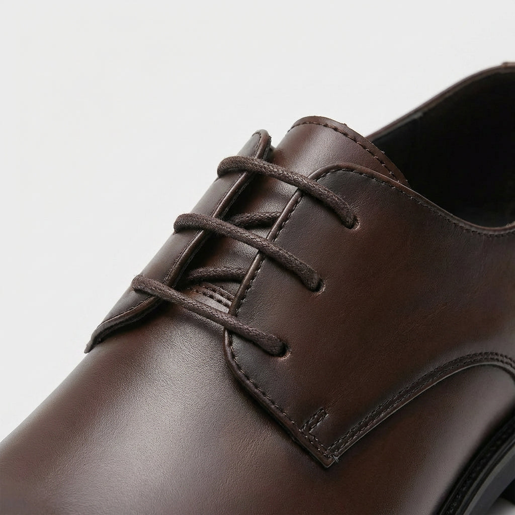 Chaussures de Ville en Cuir Pleine Fleur Couture Blake Bout Rond pour Homme