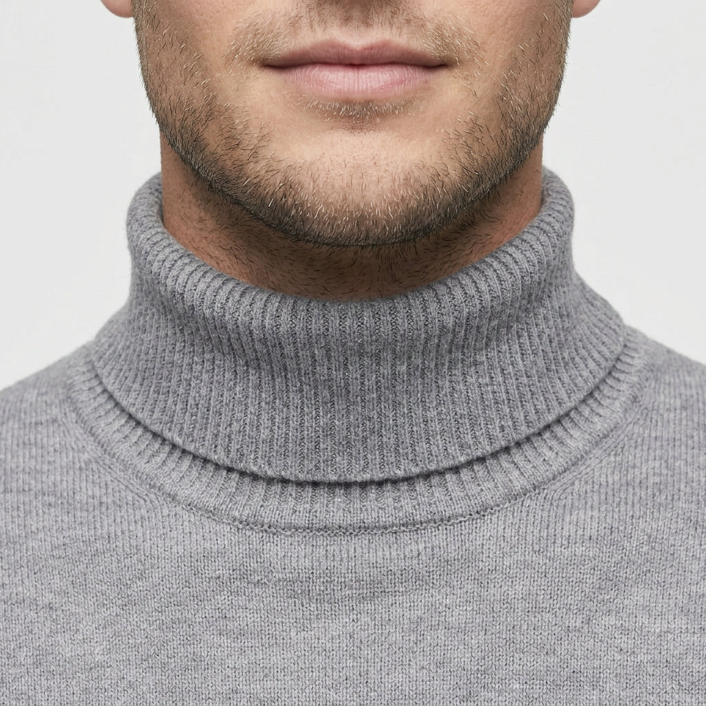 Pull Maille Épaisse Col Montant pour Homme