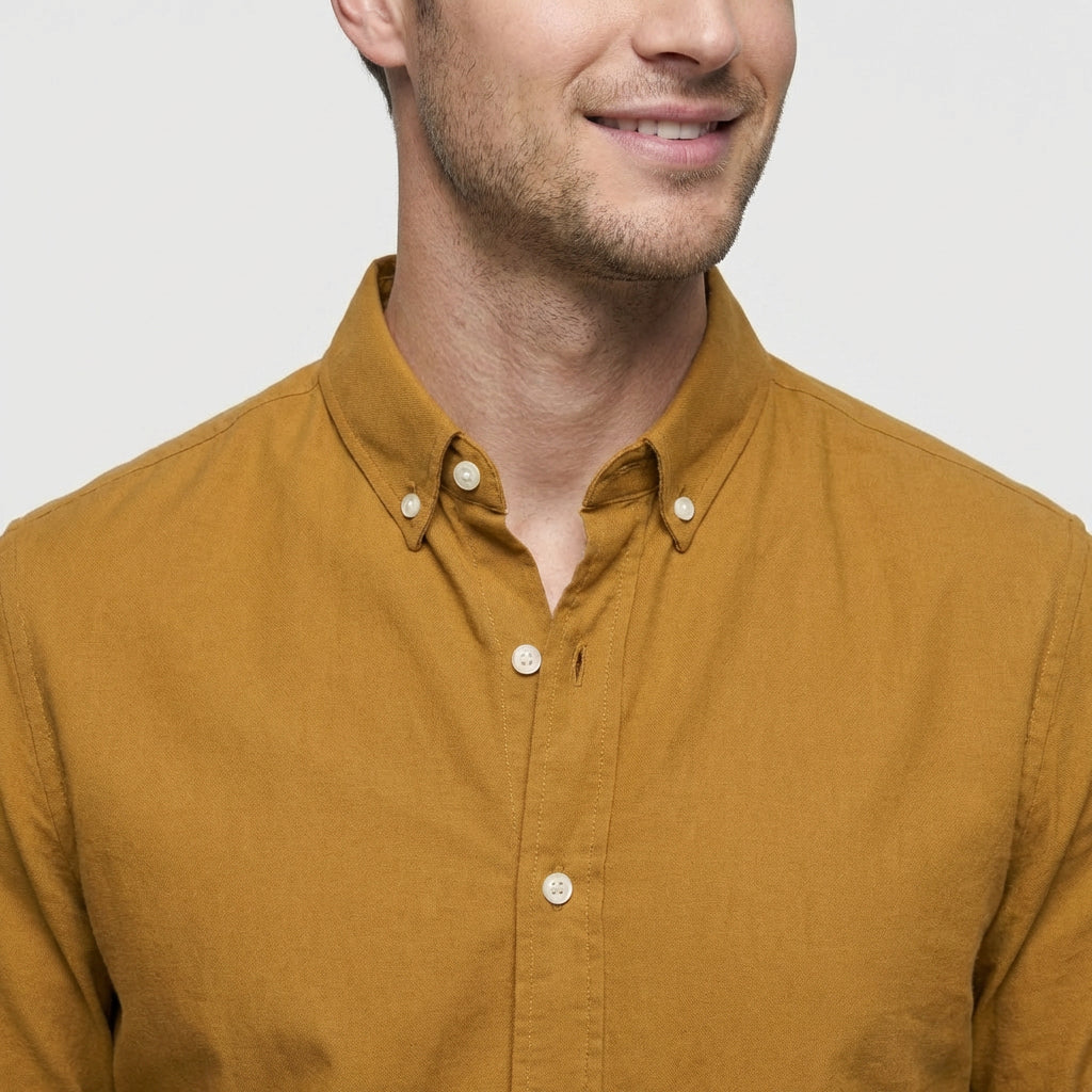 Chemise Classique Manches Longues Col Structuré pour Homme