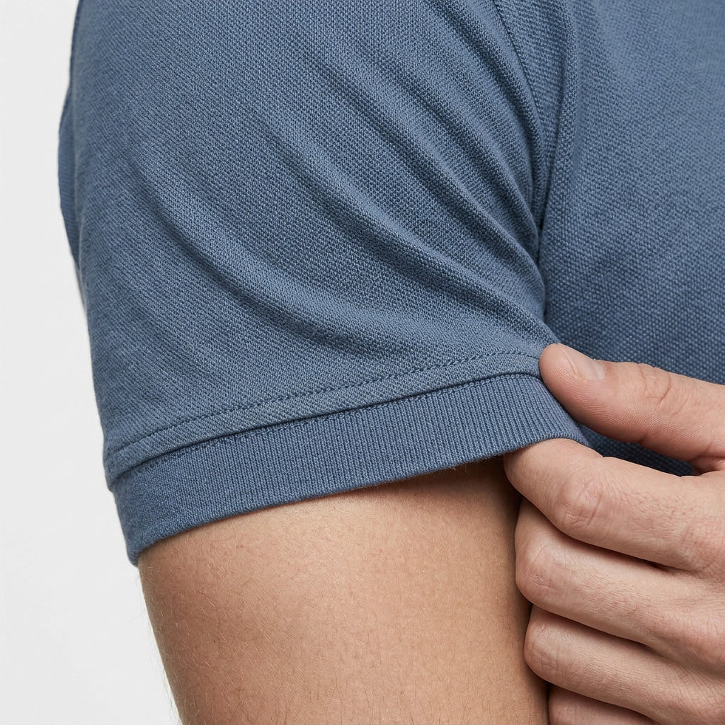 Polo Slim Patte Boutonnée Col Classique pour Homme