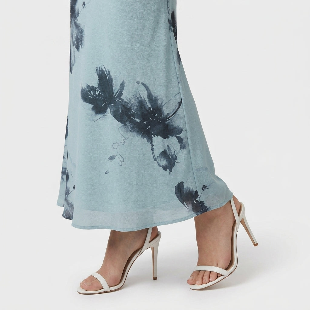 Robe Maxi Foulard Assorti Coupe Fluide pour Femme