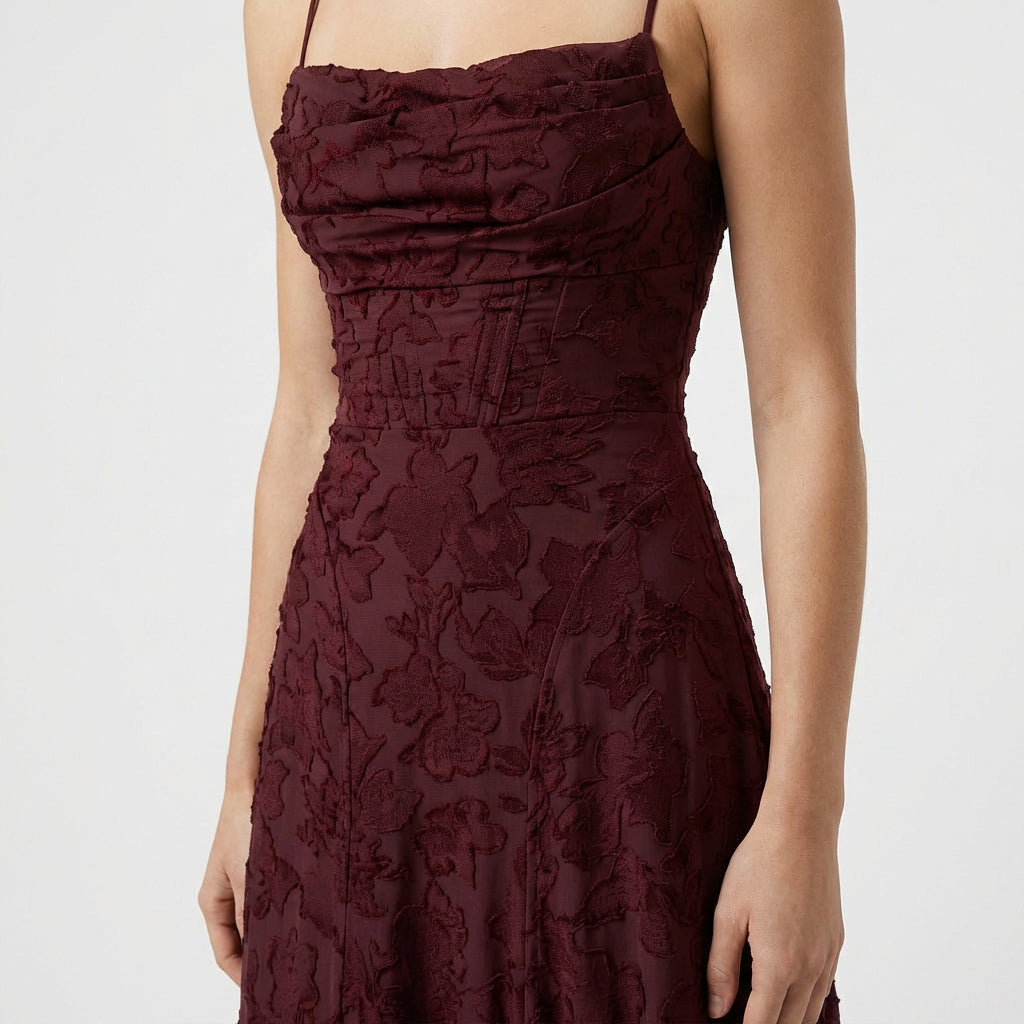 Robe Maxi Bretelles Fines Coupe Décontractée pour Femme