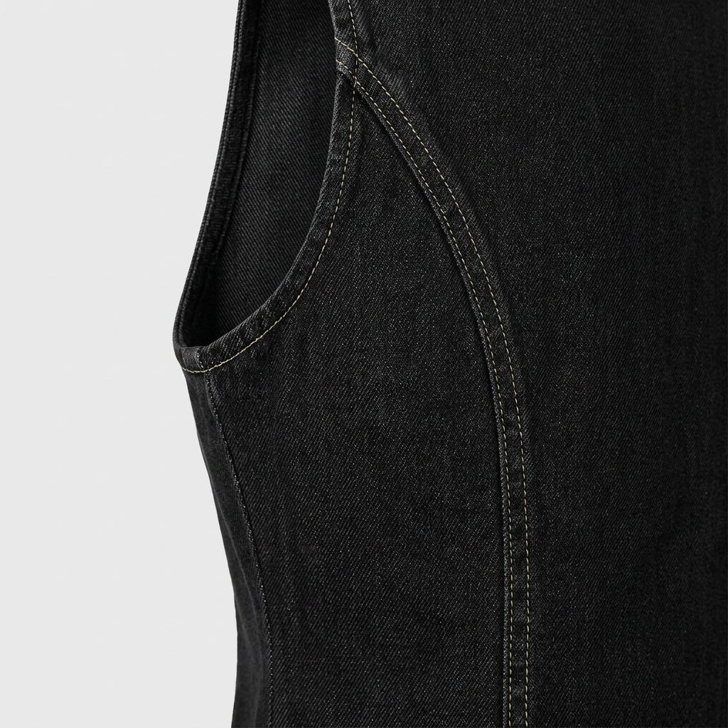 Ensemble Co-Ord Denim Sans Manches Coupe Estivale pour Femme
