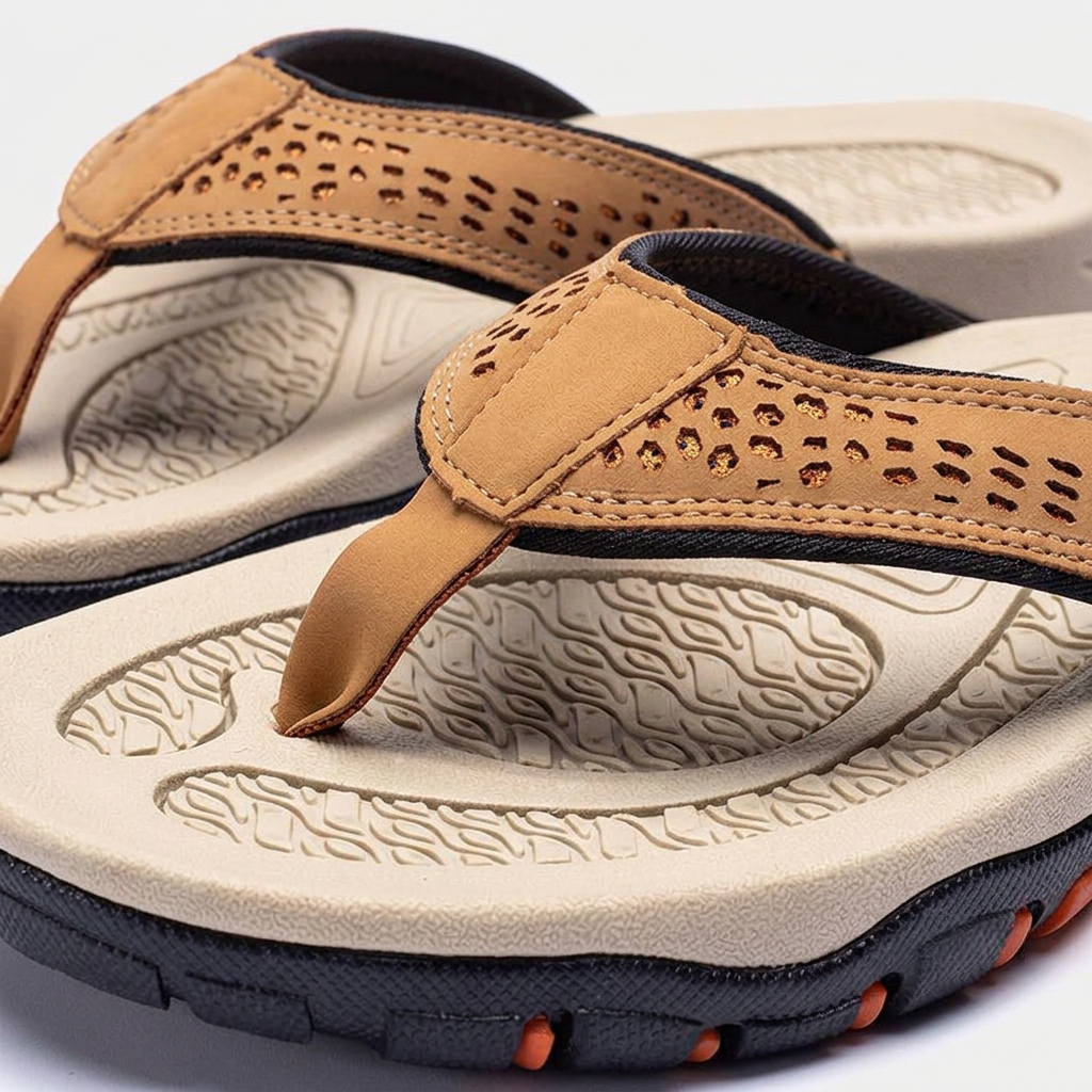 Sandales Sport Cuir Semelle Athlétique pour Homme