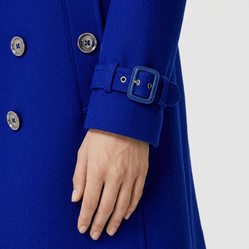 Trenchcoat Long Élégant Coupe Classique pour Femme