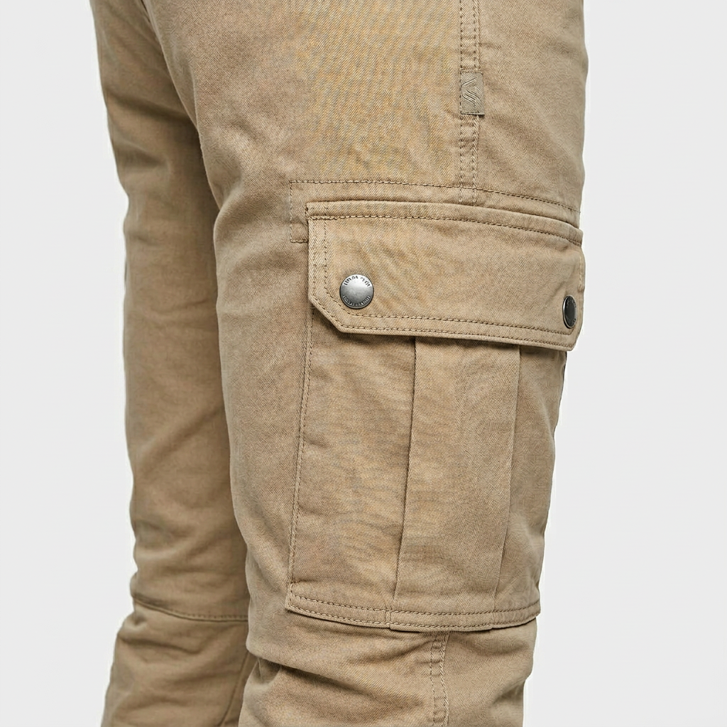 Pantalon Cargo Coton Décontracté Multi-Poches pour Homme