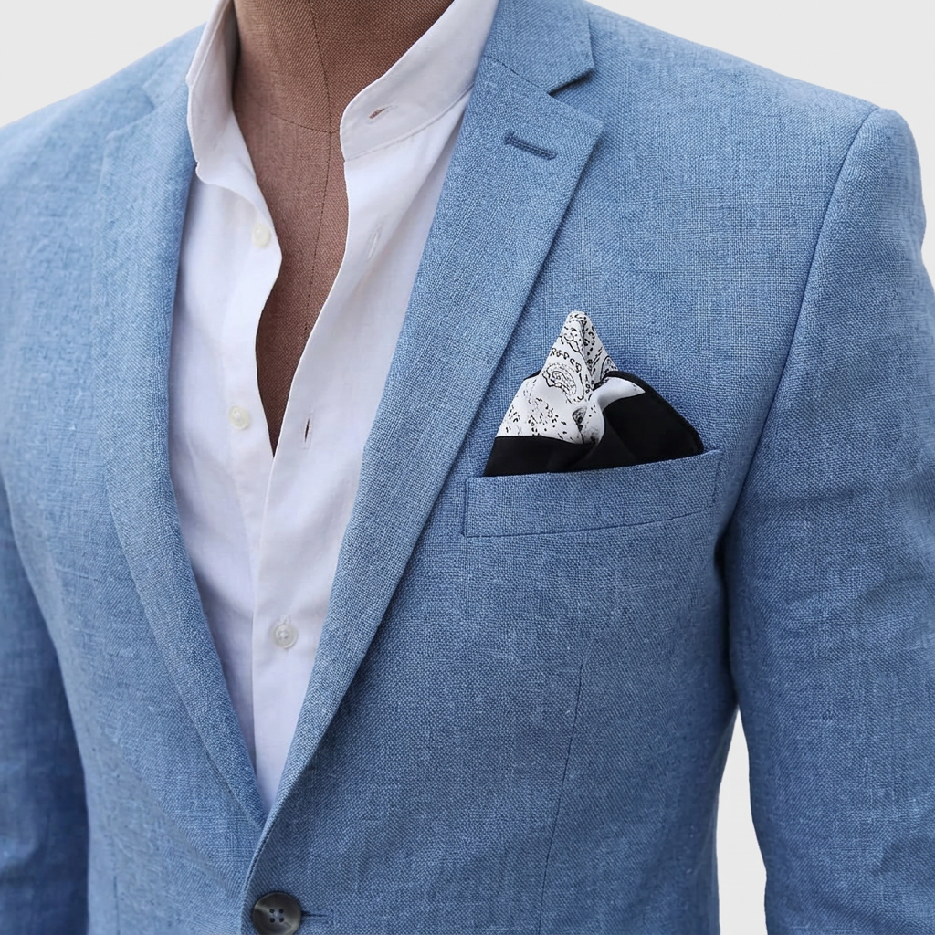 Ensemble Tailleur Blazer Croisé Pantalon Slim pour Homme