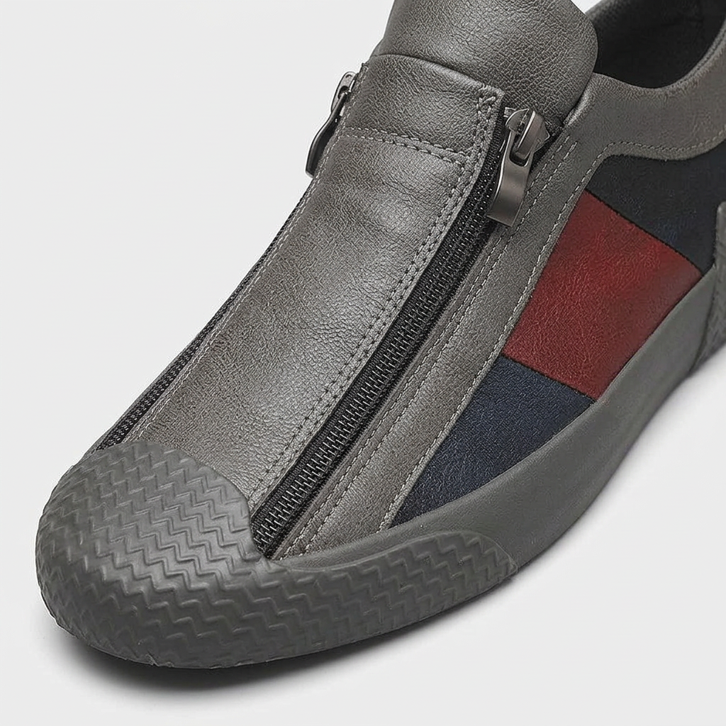 Sneakers Slip-On Multi-Panneaux Fermeture Zippée pour Homme