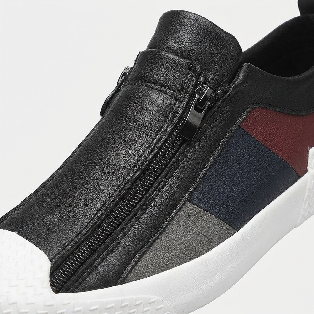 Sneakers Slip-On Multi-Panneaux Fermeture Zippée pour Homme