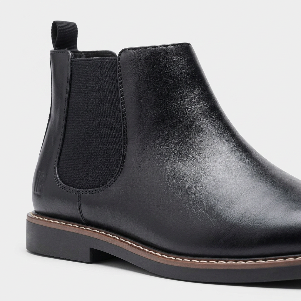 Bottines Chelsea Imperméables Empiècements Élastiques pour Homme